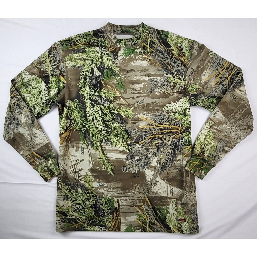 Vintage 90s Russell Athletic Outdoors Dri Power Camo Max 1  T-Shirt Size Med